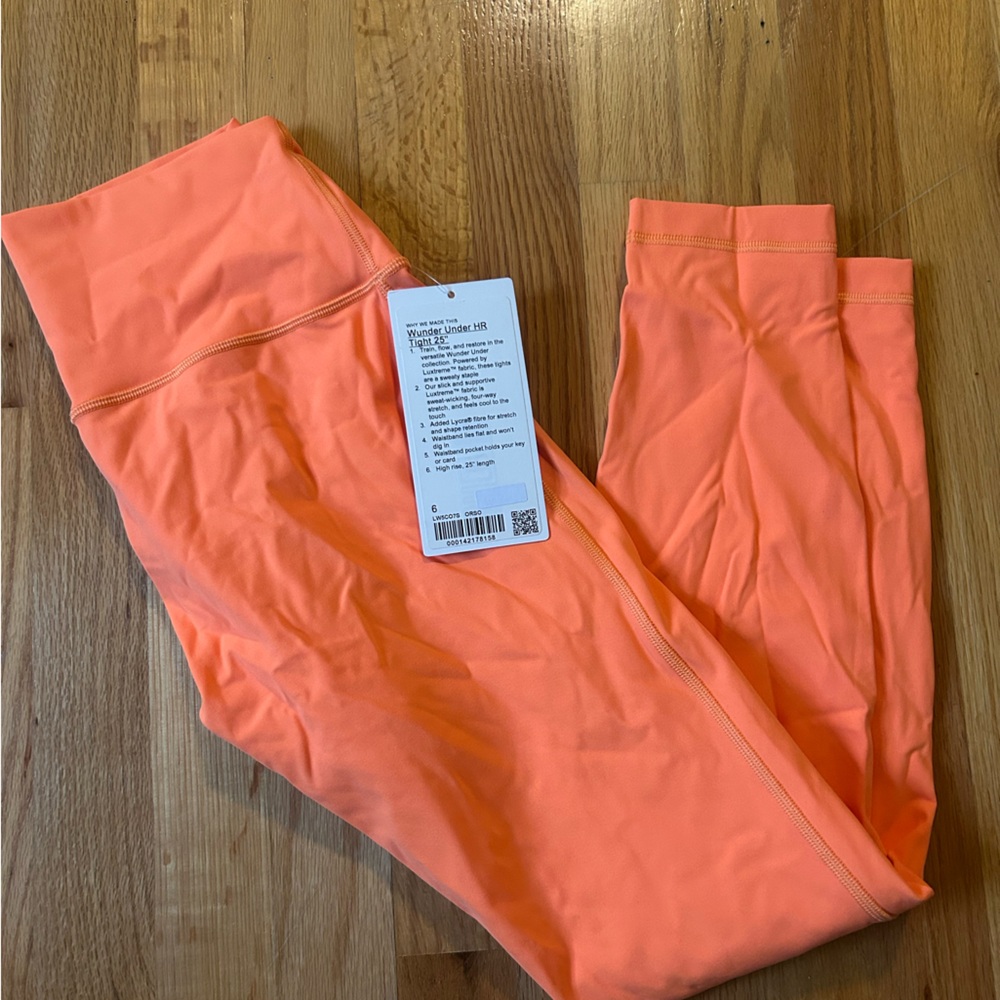 Lululemon Athletica Vibrant Orange Leggings